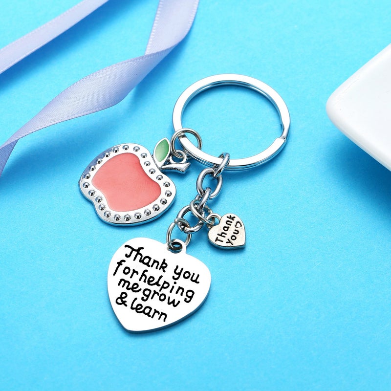 Nimteve Teacher Keychain Thank You Gifts Thank You For Helping Me Grow And Learn Teacher Appreciation Jewelry - Image 4